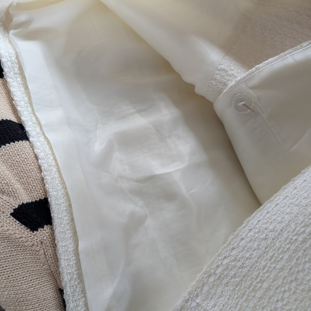 Astr Cream Tweed Double-Breasted Cropped Blazer & Mini Skirt Set - Picture 11 of 11